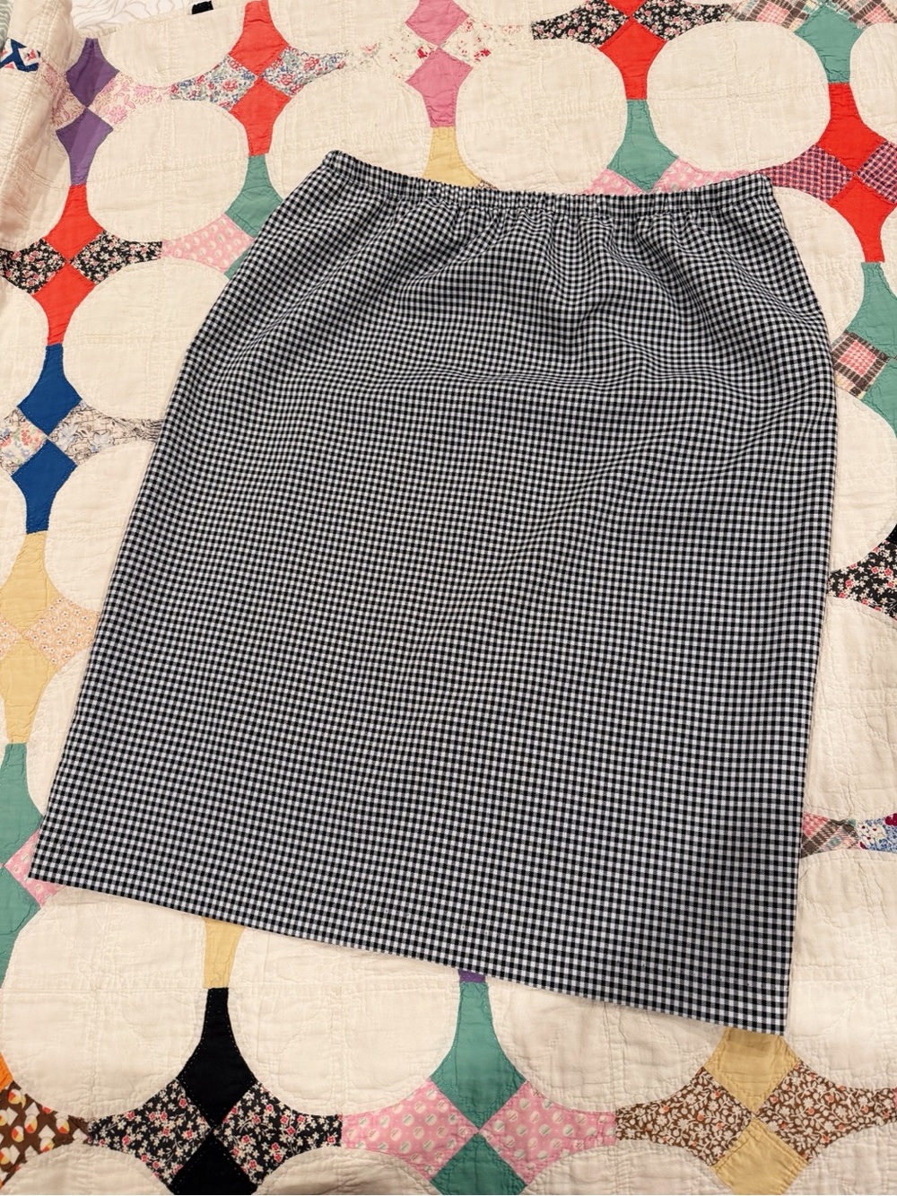 Black and White Check Pencil Skirt (Marked 14)